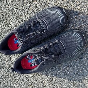 Sketchers air cooled memory foam ultra go work black shoes